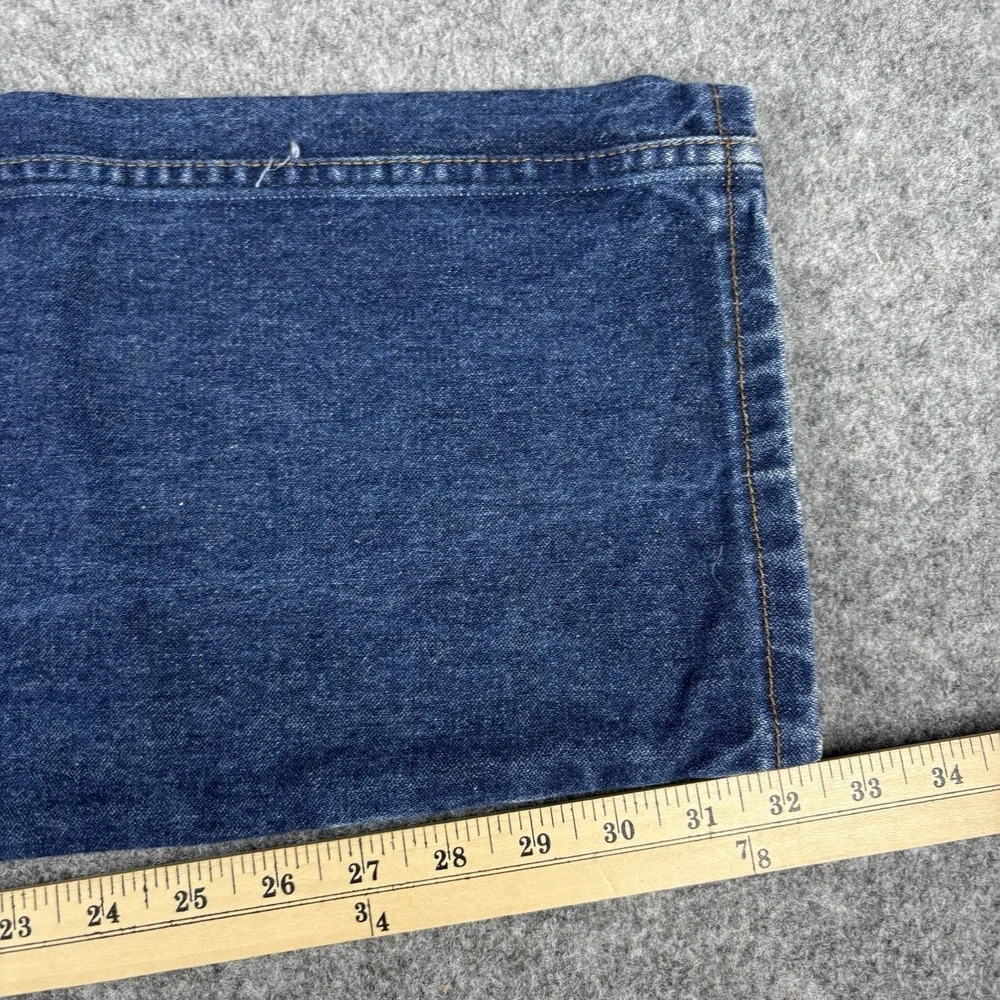 Wrangler FR Jeans Mens 38x32 Relaxed Flame Resistant 31MWZ Dark Wash Blue Denim
